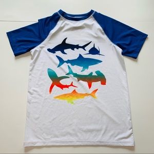 🦈 Shark Swim Shirt - Lightweight Athletic Tee XXL 🦈